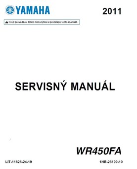 Yamaha WR450F servisny manual - 7