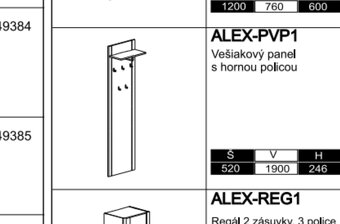 DECODOM Zostava na chodbu ALEX - 7