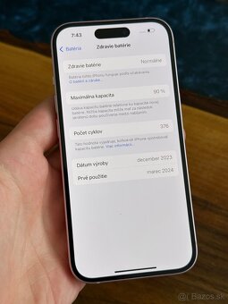 iPhone 15 128gb Pink Top stav - 7