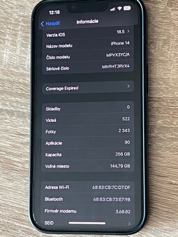 Predám iPhone 14 256 gb - čierny - 7