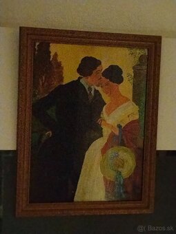 Romantický podvečer je olej na kartonu - 7