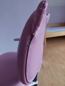 Ružová otáčacia stolička - 7