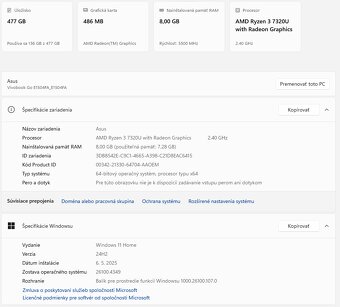ASUS Vivobook Go 15 E1504FA-NJ193W Mixed Black - ako nový - 7