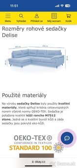 Kožená sedacia súprava nová 256x183cm - 7
