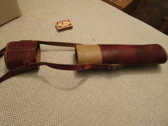 Predám kožené RUČNE ŠITÉ púzdro na puškohľad - 7