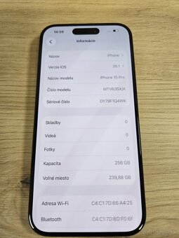 Apple iPhone 15 Pro - 256GB - Bateria 88% - 7