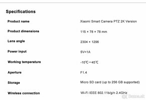 Kamera Xiaomi Mi PTZ 2K - 7