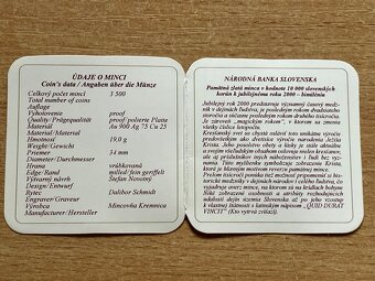 10000sk 2000 Bimilenium zlatá zberateľská minca Slovensko - 7