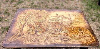 Stoly-indian, vlk, jeleň, leopardy - 7