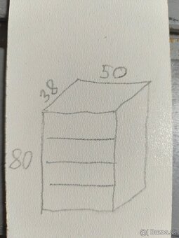 Komoda biela NOVÁ 4+1 tajný šuflík - 7