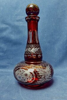 Karafa , rubínové sklo V - 29 cm - 7