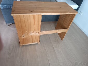 Písací stolík, masívne drevo - 7