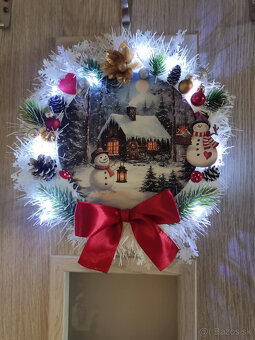 Vianočné a zimné venčeky na dvere. - 7