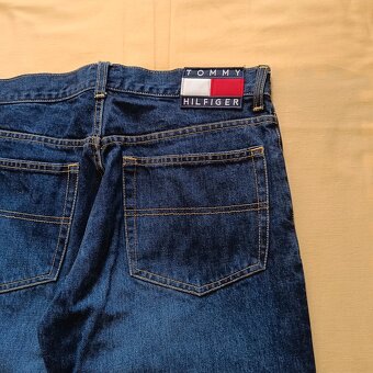 Tommy Hilfiger modré džínsy rovné straight jeans rifle 34 - 7