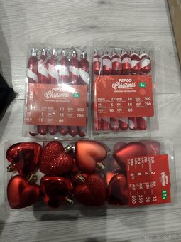 Vianočné ozdoby ČERVENÉ - 7