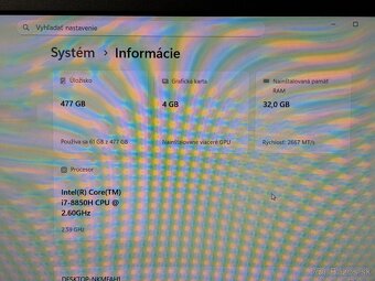 #134 - Dell 7530/i7 8850H/32GB RAM/4GB nVidia/512GB SSD - 7