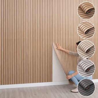 Samolepiace, 3D drevene panely - 7