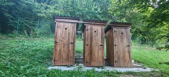 Drevená latrína, suché wc - 7