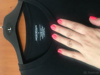 EMPORIO ARMANI originál black pánske tricko XL - 7