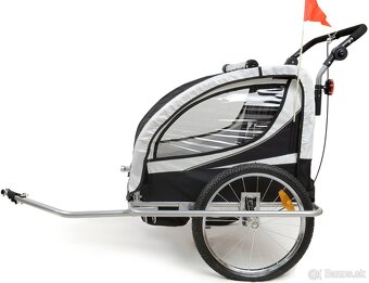 Nový cyklovozík 2v1,príves za bicykel, trojkolka - 7