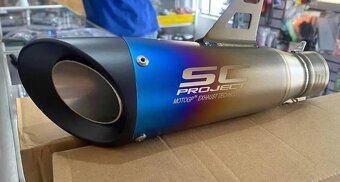 Nový  športový  ladený  Nerezový  univerzálny    moto výfuk - 7