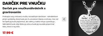 Retiazka s príveskom "Vnučka" - 7