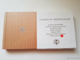 Veľká, 80 mm Ag 999 medaila Ladislav Medňanský - 7