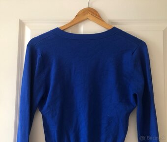 Kráľovsky modrý sveter na gombíky, Anna Scott, S/36 - 7