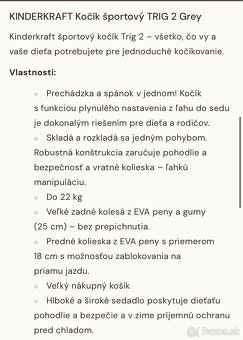 Kočík kindercraft trig 2 - 7
