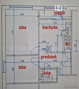 2 izb.byt, 50m2, zariadený, Čiernomorská ul, KE-Nad Jazerom - 7