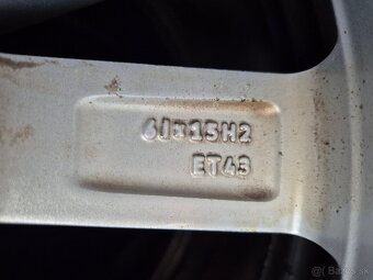 5x100 r15 ET43 x 6J elektróny originál VOLKSWAGEN - 7