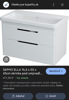 Kúpeľňová skrinka s umývadlom a batériou - 7