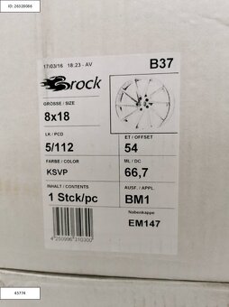 Alu disky Škoda Octavia 8x18 ET54 5x112 1213 - 7