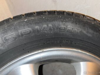 14" Hliníkové disky Peugeot, 4ks s letnými pneumatikami - 7