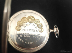 MOERIS swiss pánske vreckové strieborné hodinky - 7
