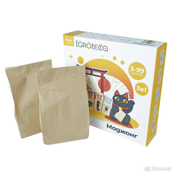 Drevená stolová hra Mahjong 3v1, nová, nerozbalená - 7