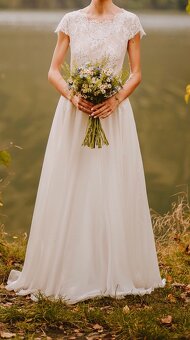 Svadobné vintage/boho/prírodné šaty od Dyona - 7