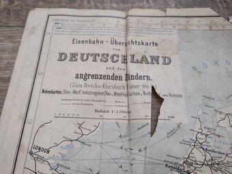 mapa Európy - hlavné cestovné trasy, 1911 - 7