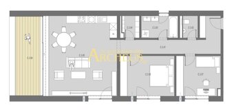 3 IZBOVÝ BYT 91 m2, LOGGIA, NOVOSTAVBA, CENTRUM, PREŠOV - 7