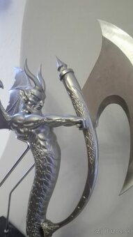 Fantasy - dekorativní předmět - sekera na stojánku - 46 cm - 7