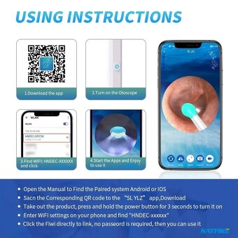 Ušný čistič Otoskop Nástroj na odstraňovanie ušného mazu - 7