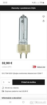 Predám stropné svetlomety - 70 W - 10 ks - 7