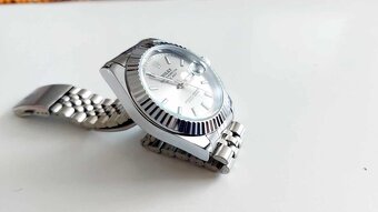 Rolex oyster perpetual date just strieborné - 7