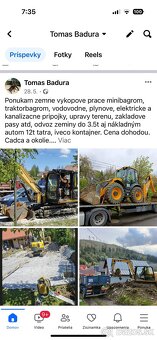 Minibager bager traktorbager kontajner zemné prace - 7