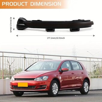 Predám dynamické LED smerovky spätných zrkadiel VW Golf 7 - 7