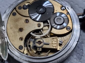 Strieborné, vreckové hodinky,Omega - 7