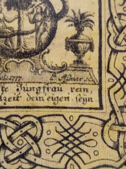 248-ročná baroková grafika na HODVÁBE (1777) - Leopold Assne - 7