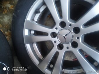 Original disky Mercedes 5x112 R16 s novymi letnymi pneu - 7