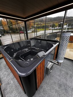 Kúpacia kaďa na drevo – luxusná, s integrovanou pieckou - 7