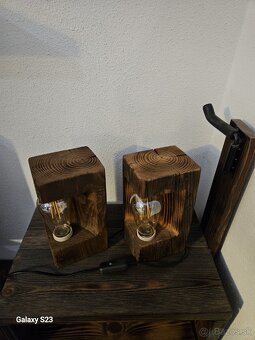 Lampa zo starých hranolov 2ks - 7